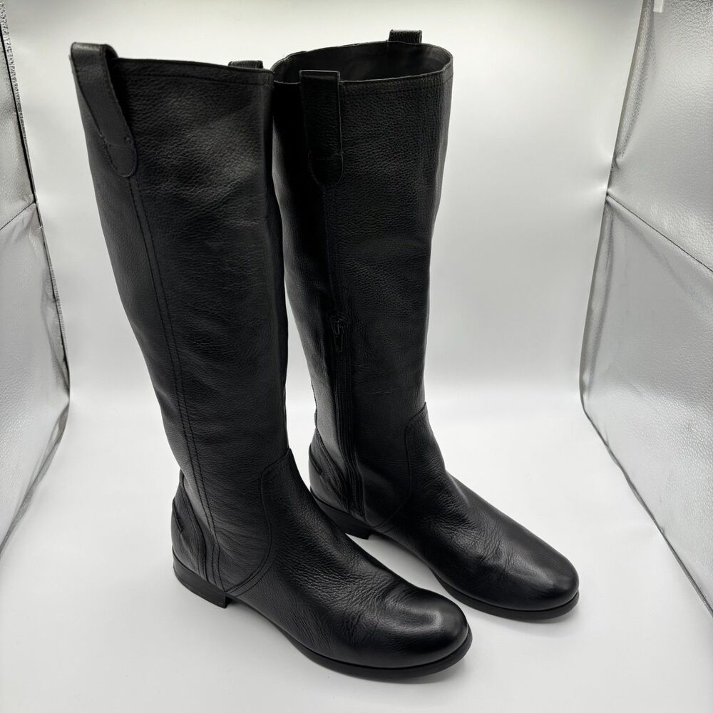 H by Halston | Amy Riding Boots Black Leather | Women's Size 8.5M